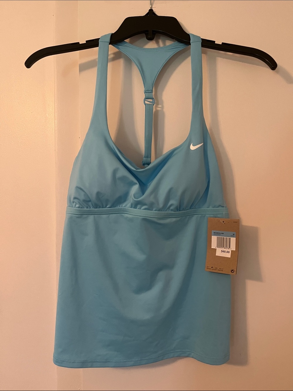 Nike Women’s swim top tankini Light Blue Size M NWT